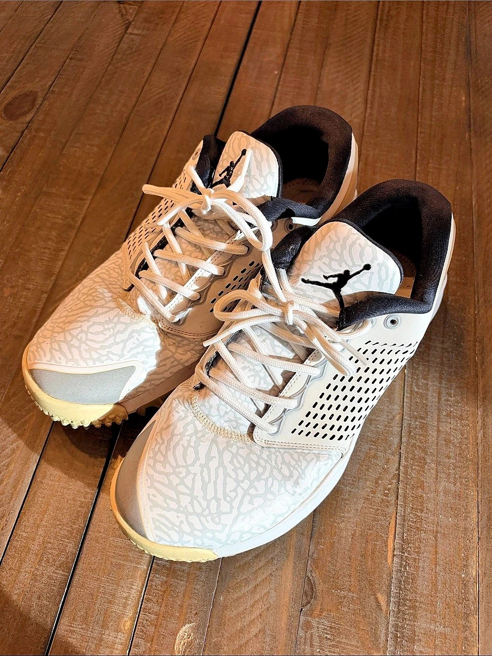 Jordan Trainer ST Golf White Wolf Grey Size 11